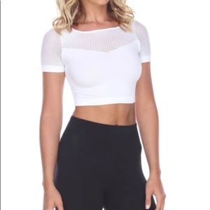 ALO Yoga Laser Cut Crop Top - M